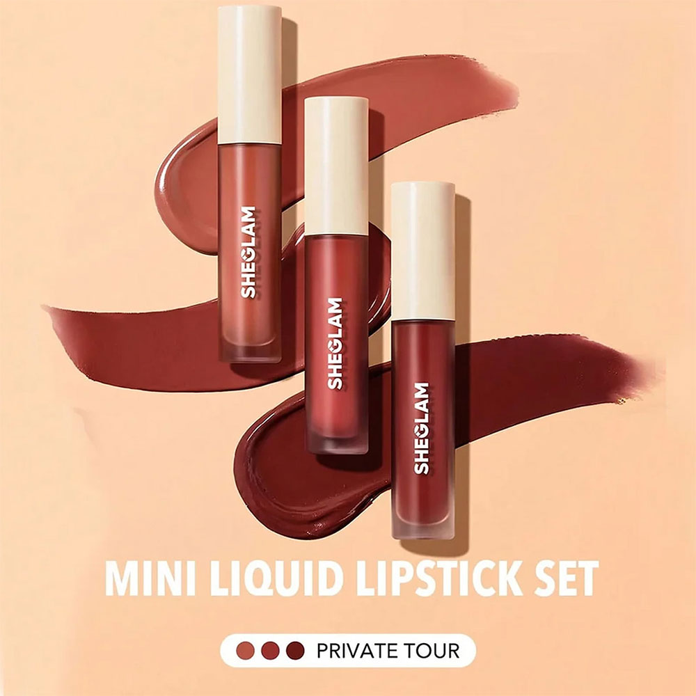 نحوه استفاده از ست رژ لب مایع مات شیگلم Allure Mini