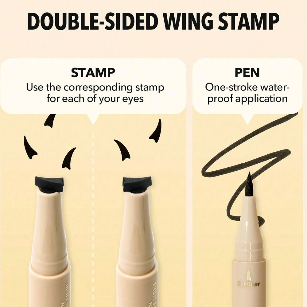 ویژگی خط چشم استامپ دار شیگلم GET FOXY EYE STAMP & LINER PEN