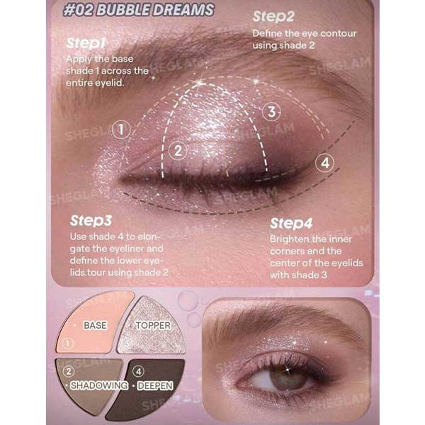 مینی پالت سایه 4 رنگ شیگلم Daydreamer Mini Palette